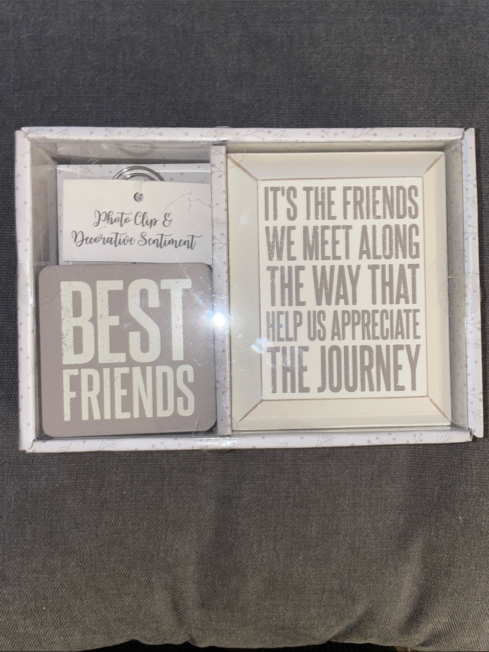 Decorative Best Friends and Sentiment Wall Plaque Set photo clip